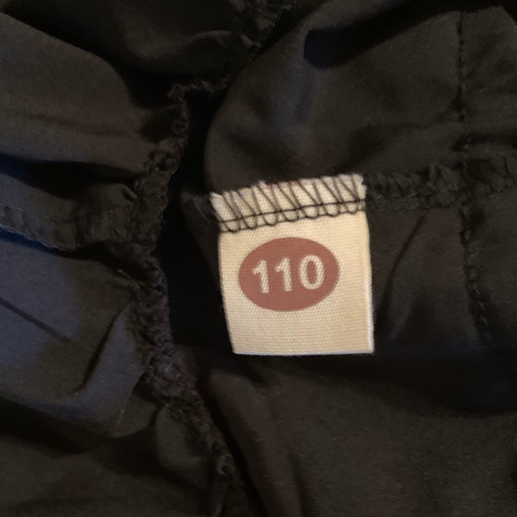 GIRL RUFFLE BLACK DRESS 4 - Picture 5 of 6